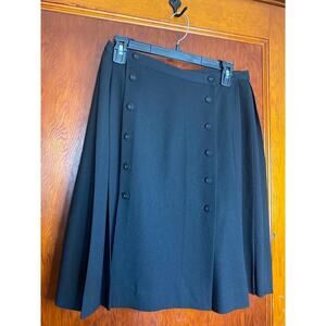 VINTAGE Sexy Black Button Front Detail 90s Y2k Mini Skirt 6